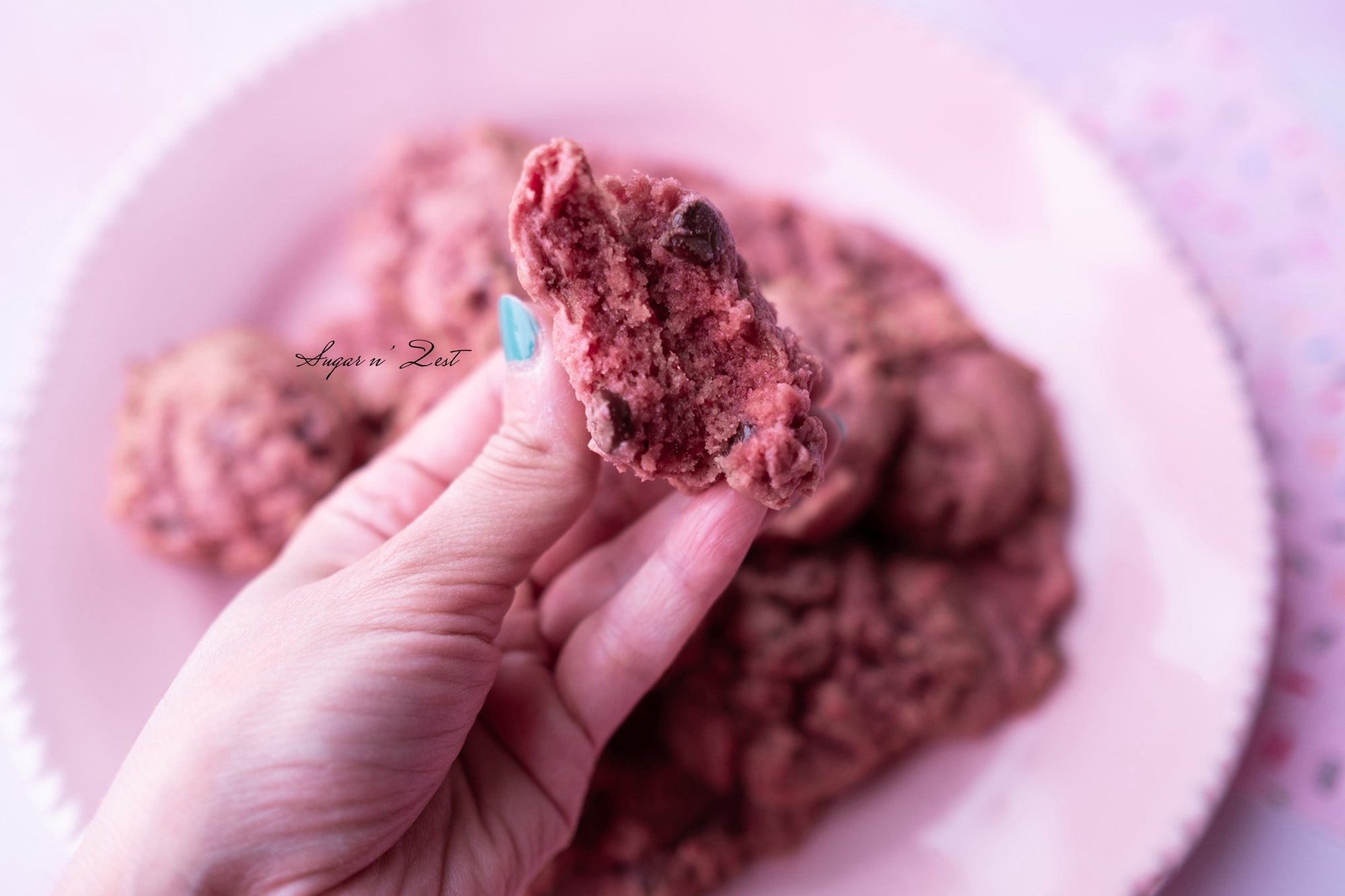 Chewy Strawberry cookies